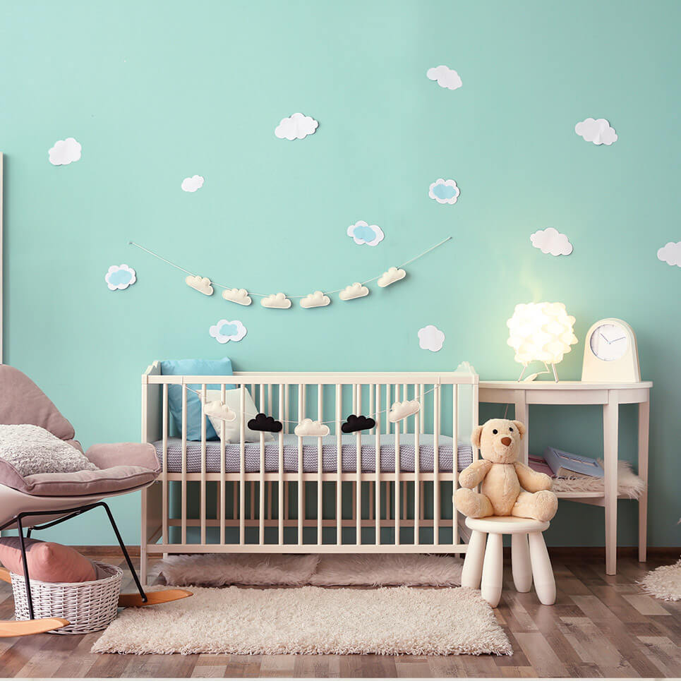 Bebek odası duvar dekorasyonunda yaratıcı fikirler