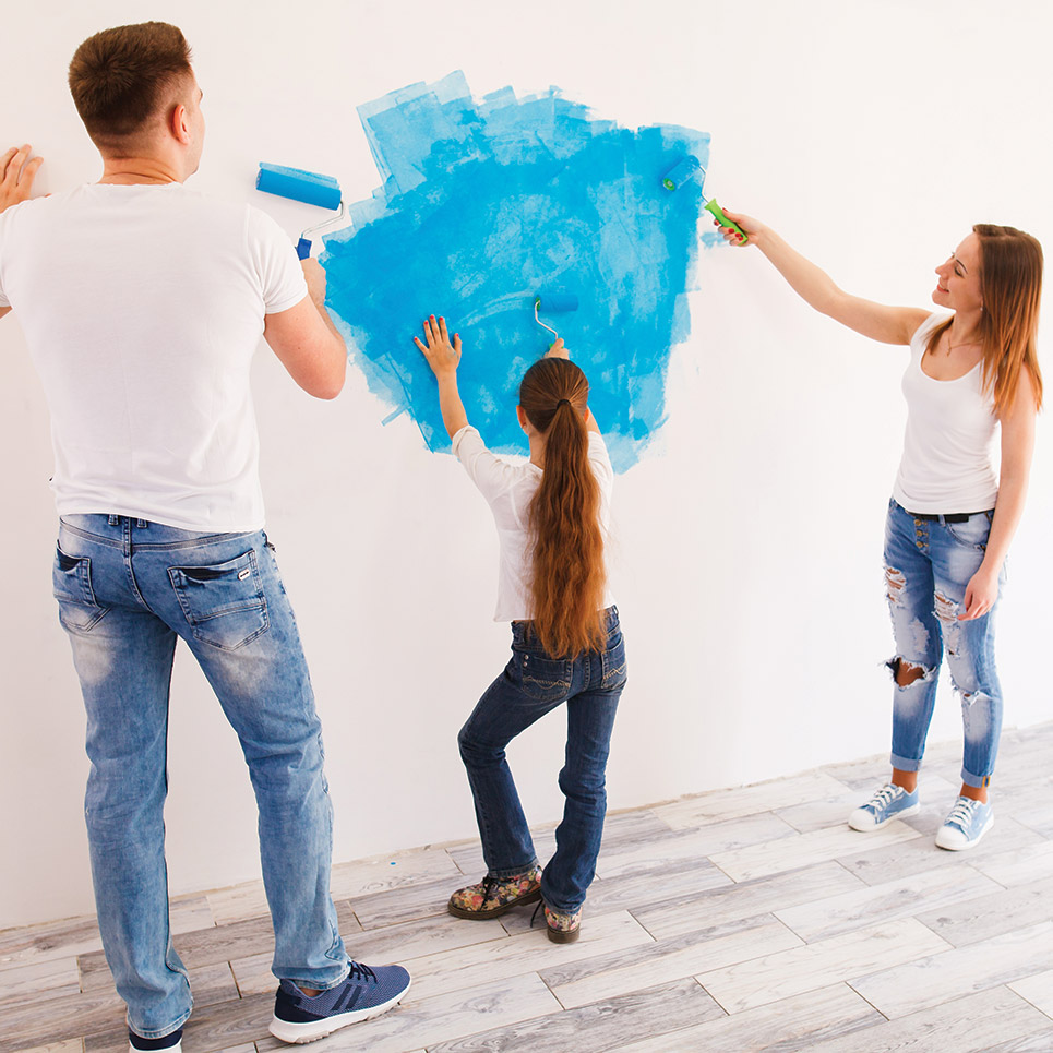 Duvar boyamanın eğlenceli hali: Çocukla evde duvar boyama