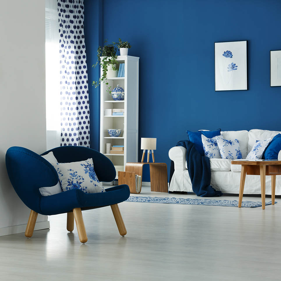 Mavi renk tonları ile ev dekorasyonu